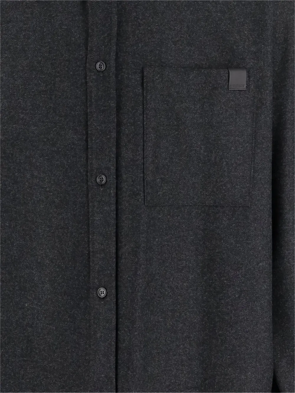 Darkpark Button-down Patch-pocket Shirt In Black