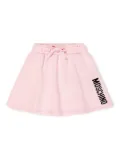 Moschino Kids logo-detail elasticated-waist skirt - Pink