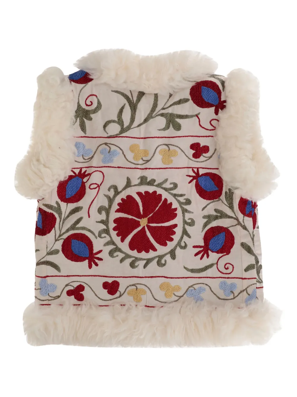 Zazi Vintage Embroidered-pattern Vest In Neutral