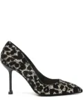 LIU JO glitter leopard pumps - Black