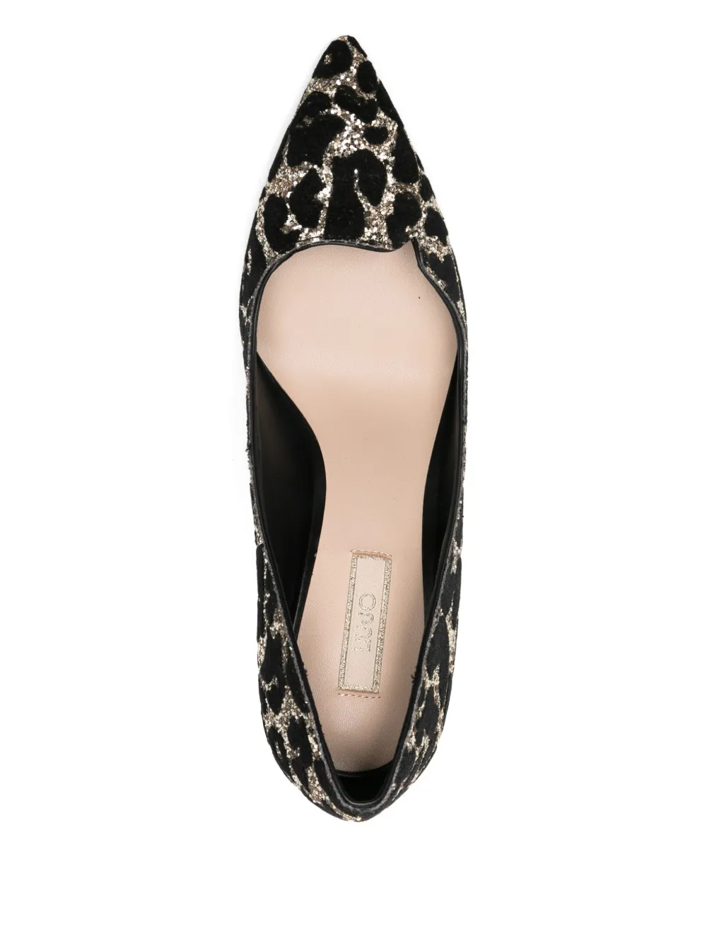 Liu •jo Glitter Leopard Pumps In Black