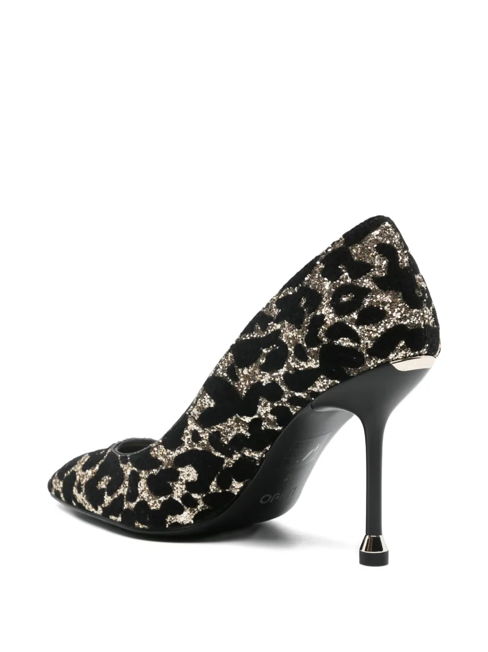 Liu •jo Glitter Leopard Pumps In Black