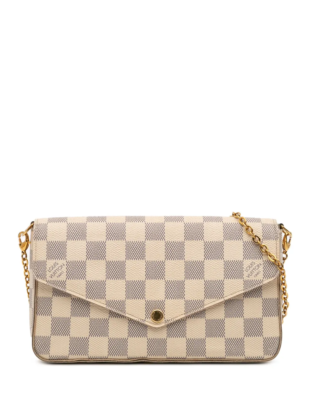 Louis Vuitton Pre-Owned 2016 ダミエ アズール ポシェット フェリーチェ ショルダーバッグ - ホワイト Louis Vuitton Pre-Owned 2016 ダミエ アズール ポシェット フェリーチェ ショルダーバッグ - ホワイト