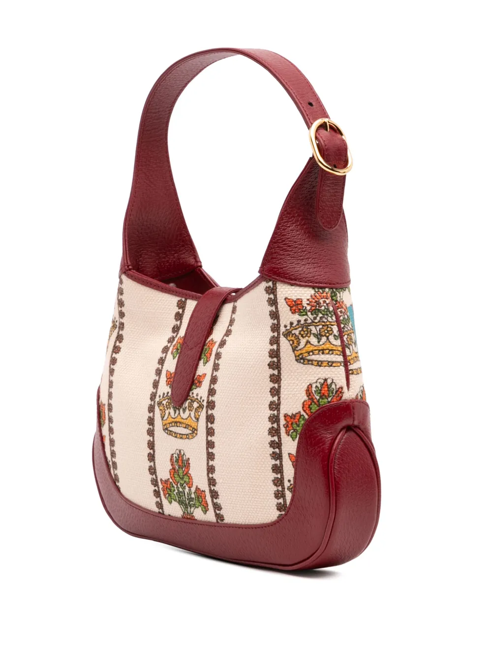 Pre-owned Gucci 2016-2025 Small Canvas 100 Centennial Music Jackie 1961 Crossbody Bag In Brown
