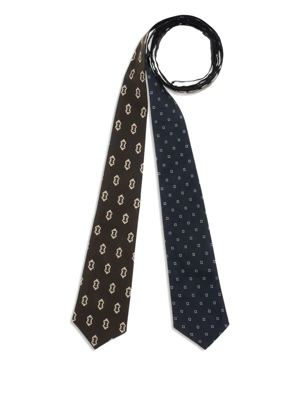 Di Stavnitser reversible patterned belt tie | Black | Image 1