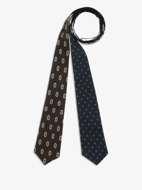 Di Stavnitser corbata reversible con motivo