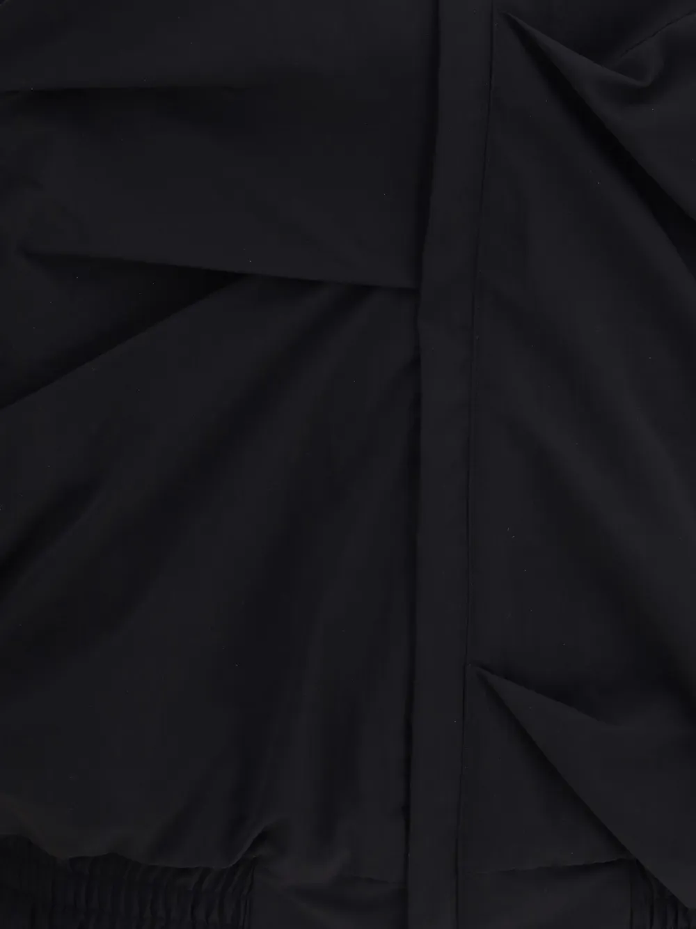 Alainpaul High-neck Gathered Jacket In Black