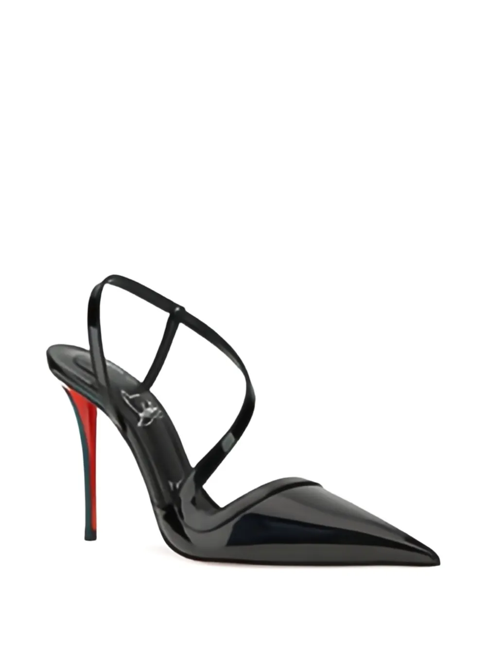 Christian Louboutin 100mm Rosa Z patent leather cross-strap sandals | Heeled Sandals | Image 2