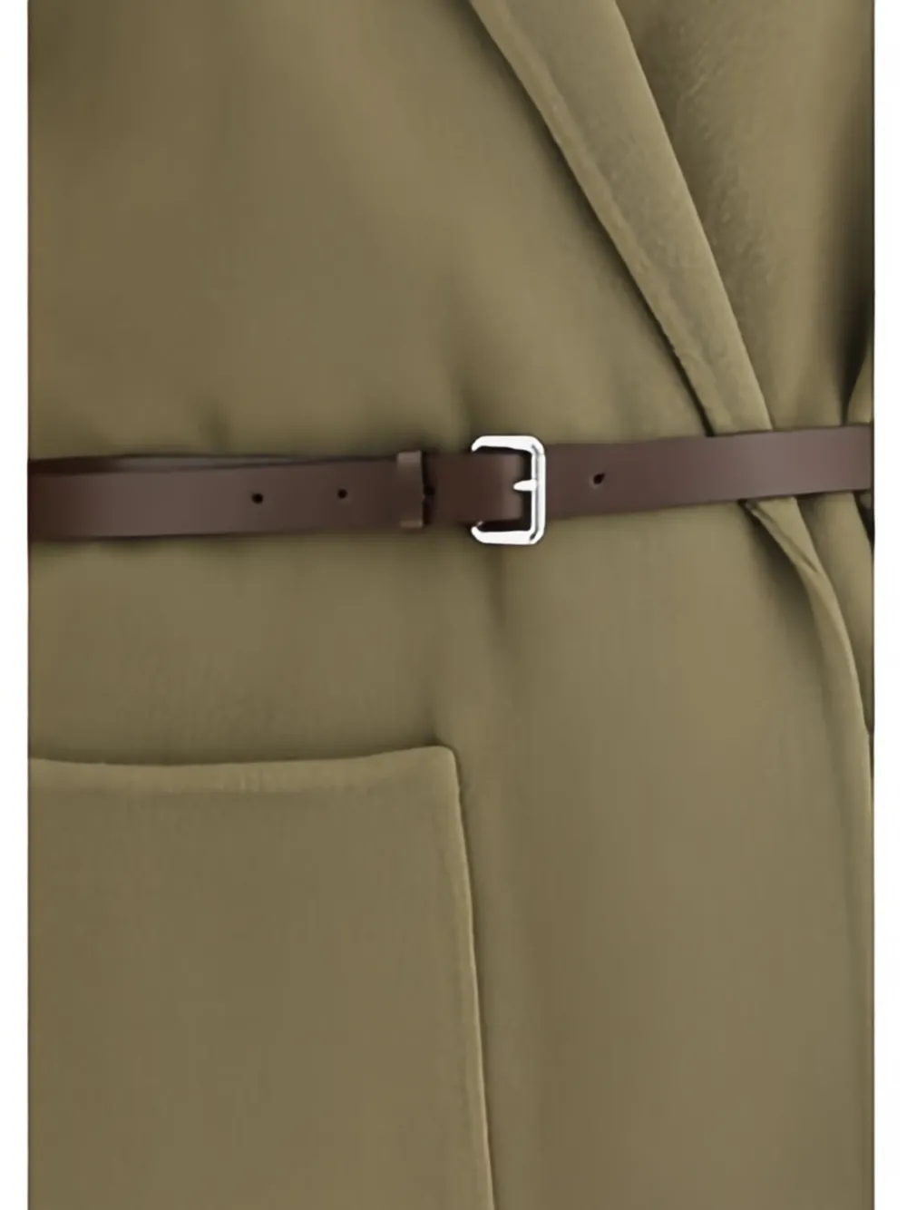 Jacob Cohen Hooded Wool Double-cloth Belted Pea Coat In Green
