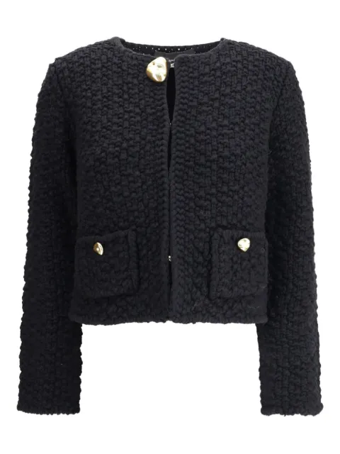 Fabiana Filippi bouclé-texture crew-neck jacket