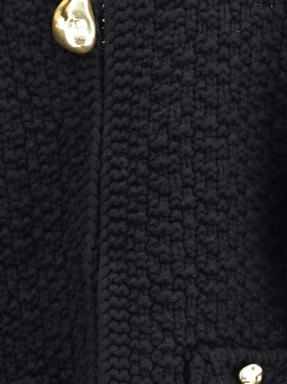 Fabiana Filippi Jack met ronde hals en bouclé textuur Zwart