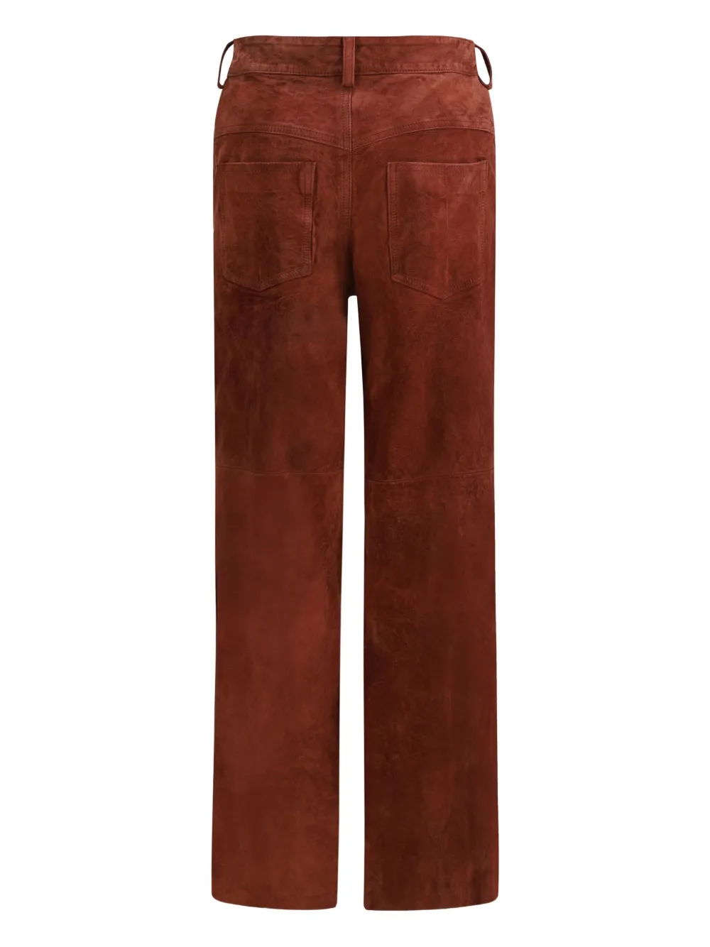 Salvatore Santoro leather buttoned straight trousers - Bruin