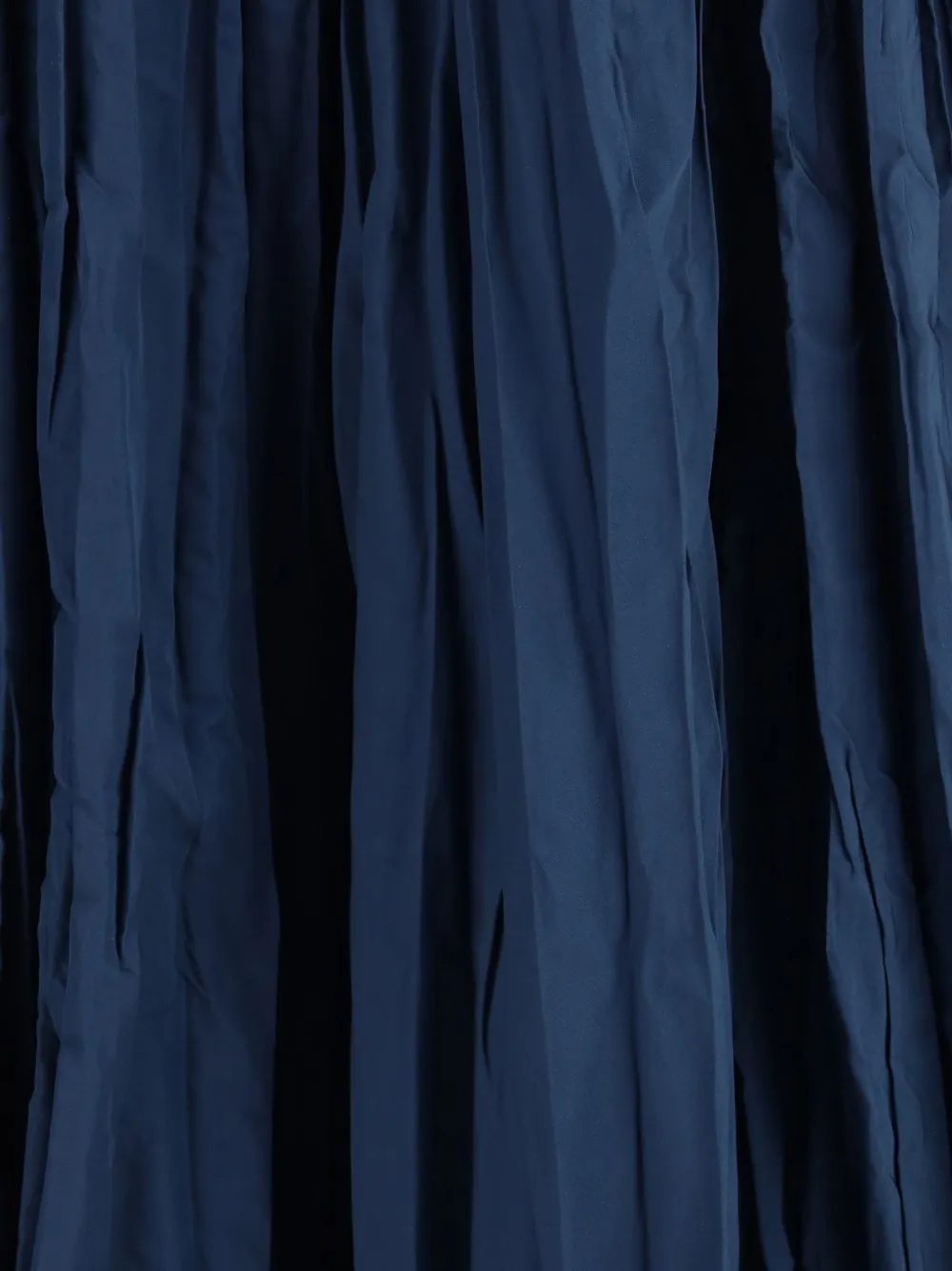 Sara Roka Crinkle-effect Design Pleated Midi Skirt In Blue