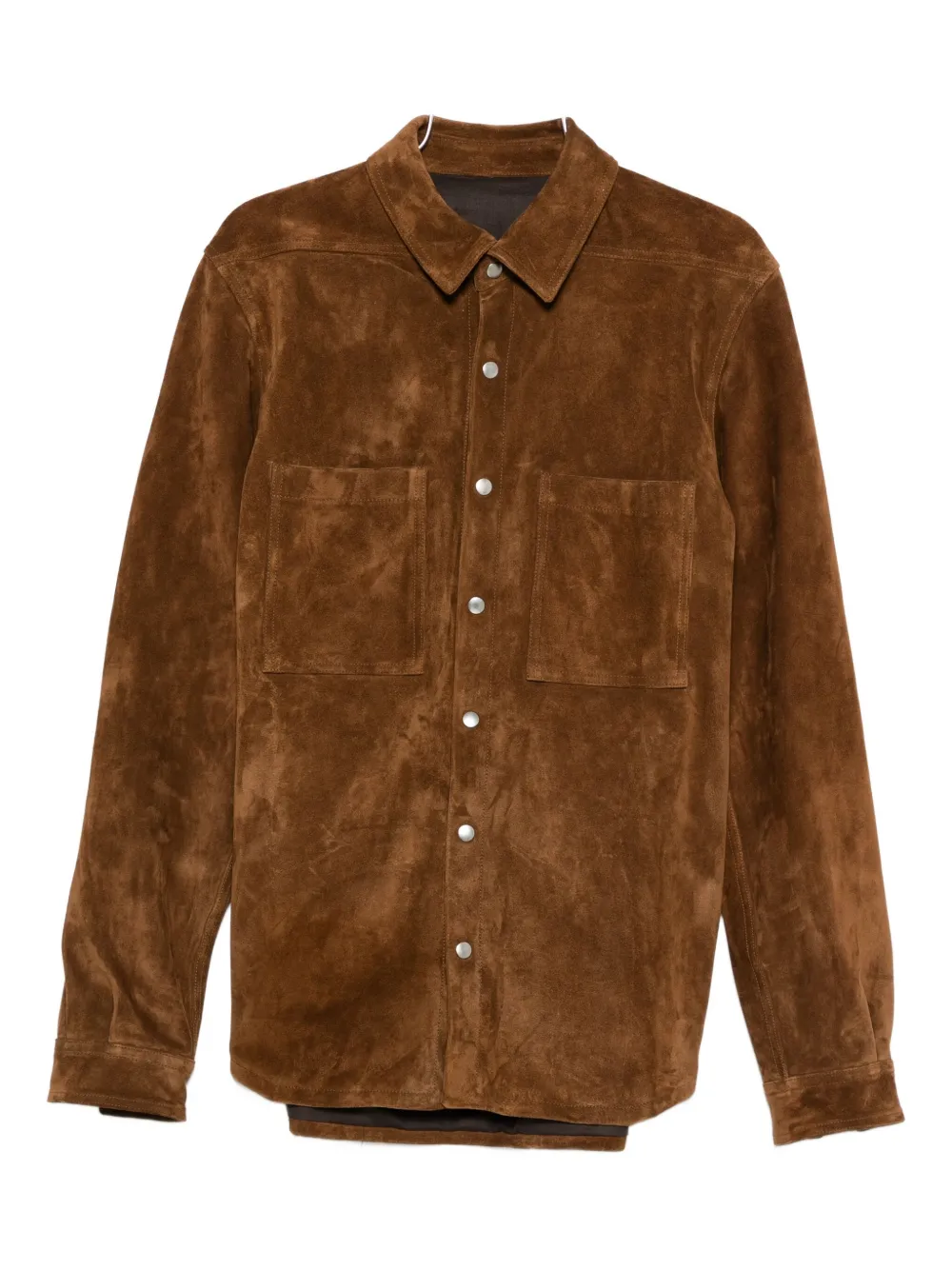 Rick Owens suede shirt jacket - ブラウン Rick Owens suede shirt jacket - ブラウン