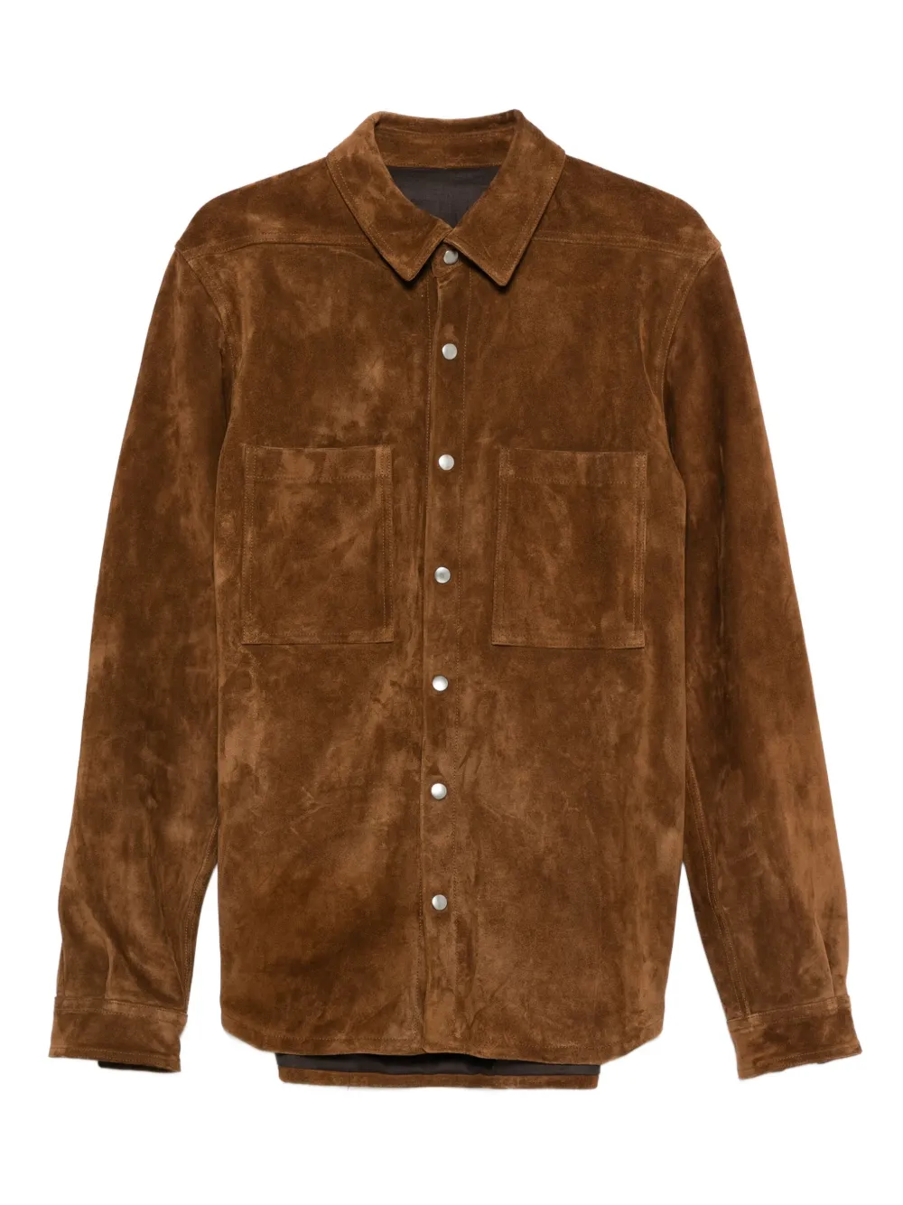 Rick Owens suede shirt jacket | Brown | Image 1
