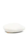 Vivetta pearl-embellished ribbed beret - White