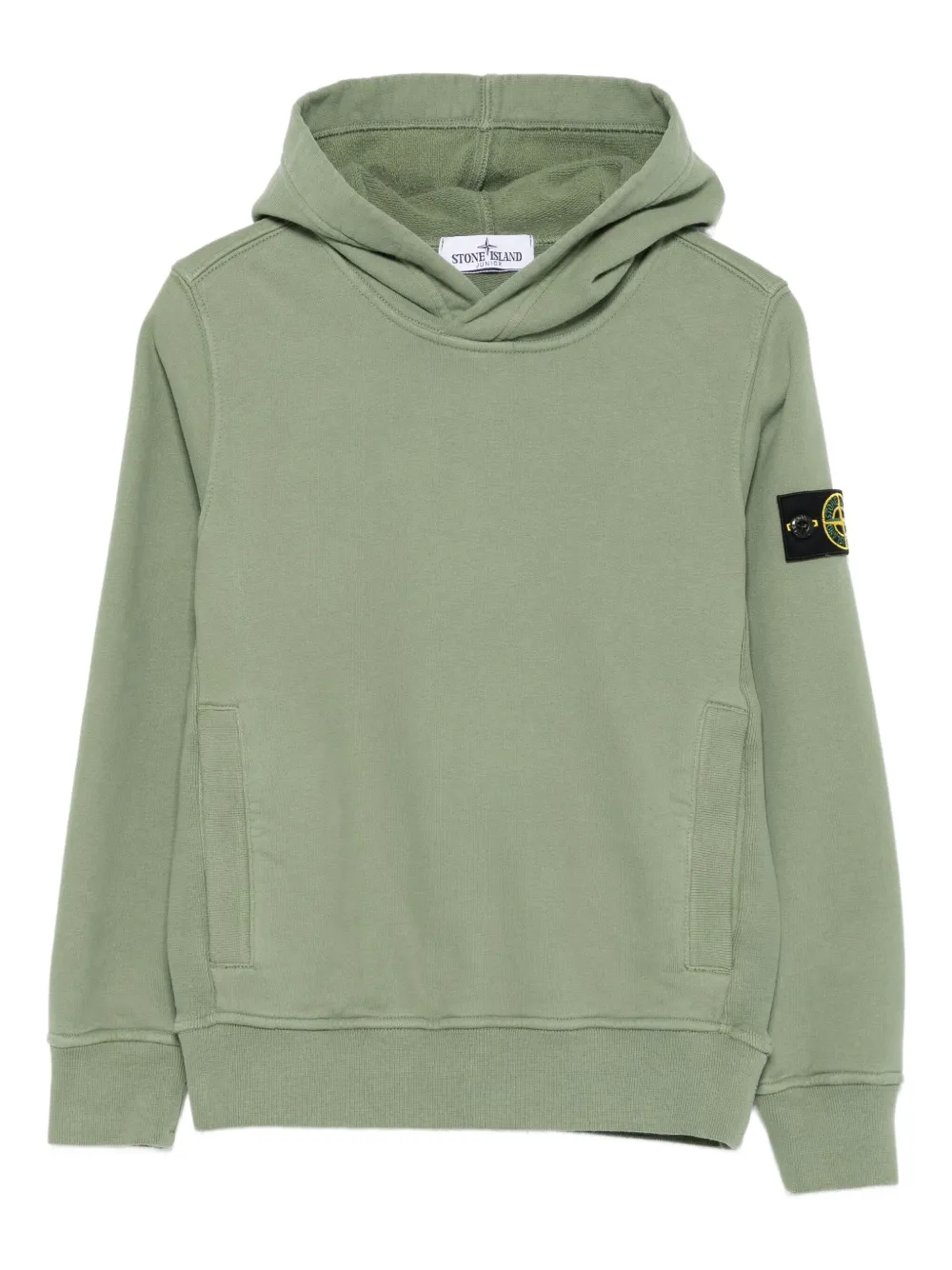 Stone Island Junior カンガルーポケット パーカー - グリーン Stone Island Junior カンガルーポケット パーカー - グリーン