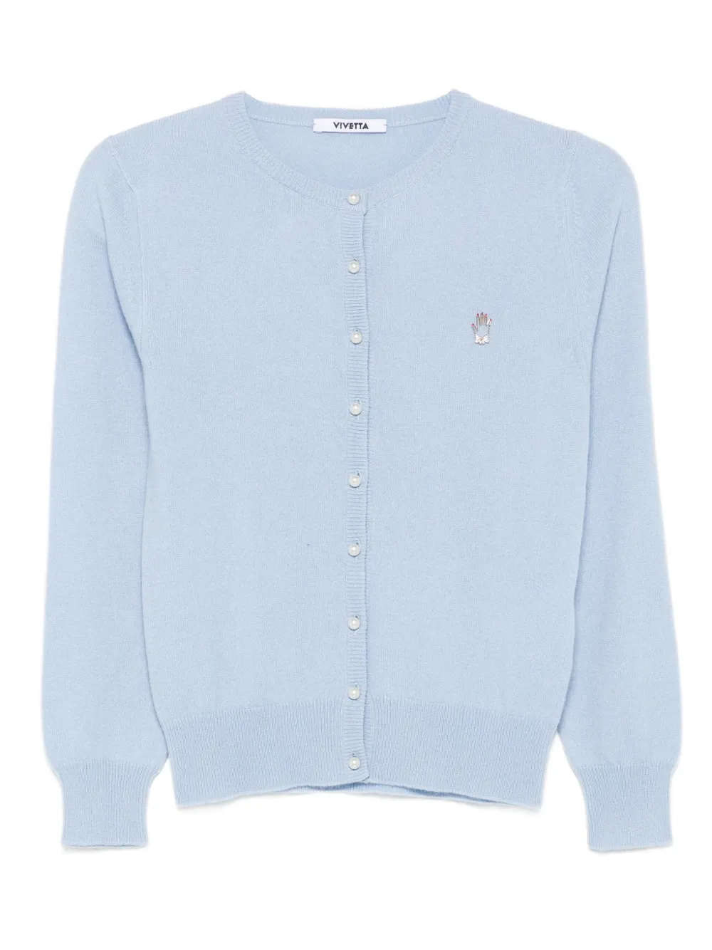 Vivetta pearl-button embellished cardigan | Blue | Image 1