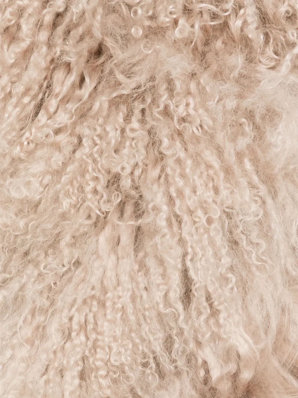 Yves Salomon Curly-fur Sheepskin Scarf In Neutral