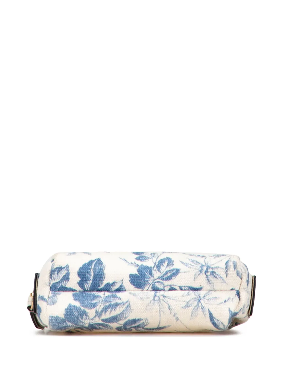 Pre-owned Gucci 2016-2025 Gg Marmont Canvas Herbarium Pouch In Blue