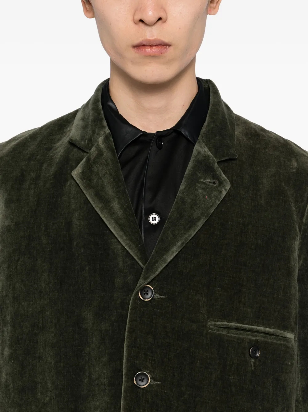 Uma Wang Fluwelen blazer Groen