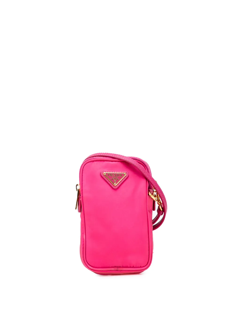 Prada Pre-Owned 2000-2013 テスート ダブルジップ フォンケース ショルダーバッグ - ピンク Prada Pre-Owned 2000-2013 テスート ダブルジップ フォンケース ショルダーバッグ - ピンク