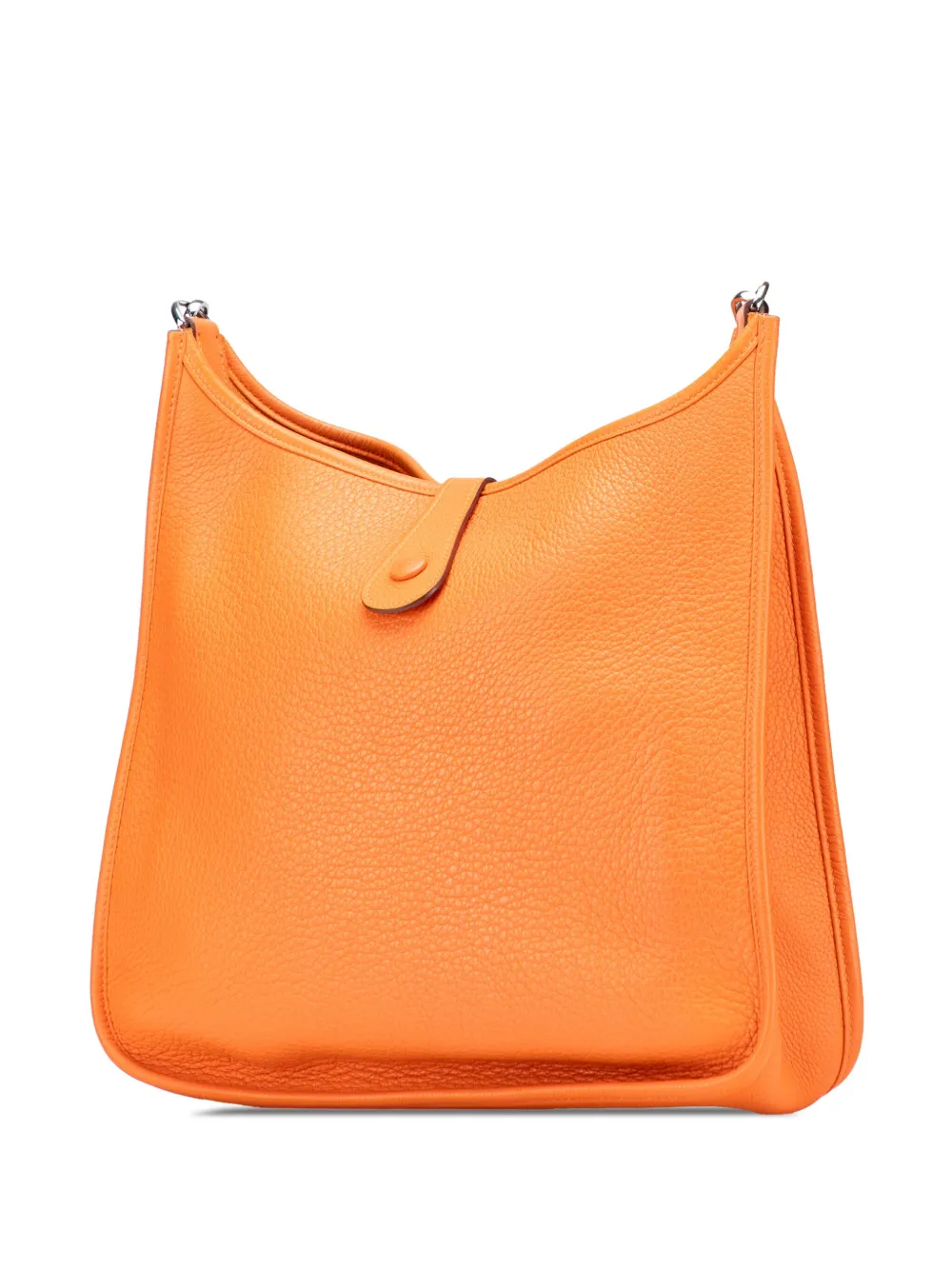 Pre-owned Hermes 2009 Clemence Evelyne I 33 Crossbody Bag In Orange