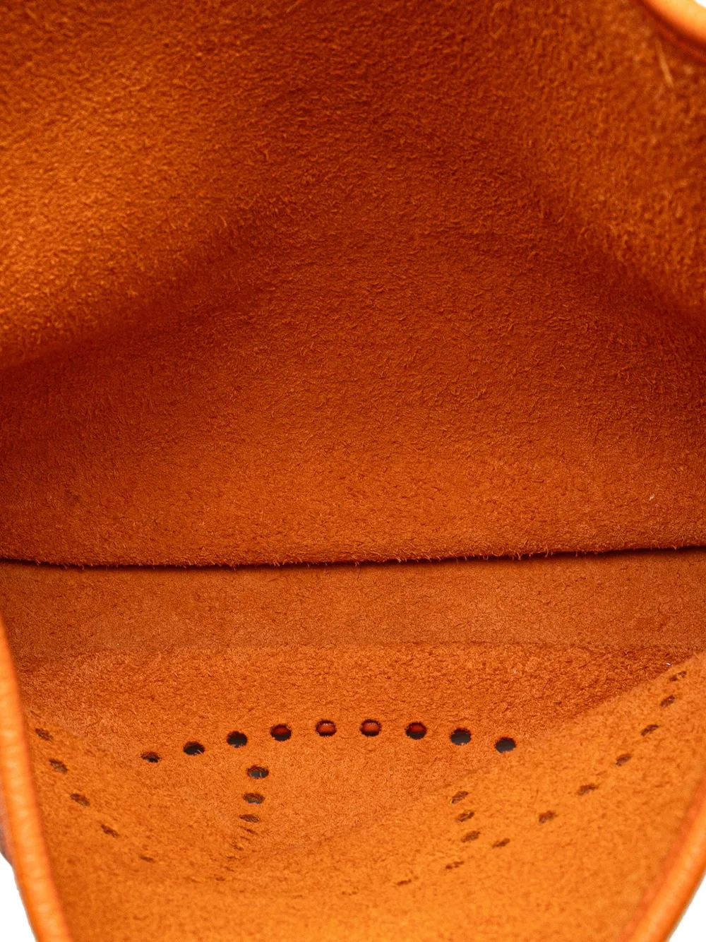 Pre-owned Hermes 2009 Clemence Evelyne I 33 Crossbody Bag In Orange