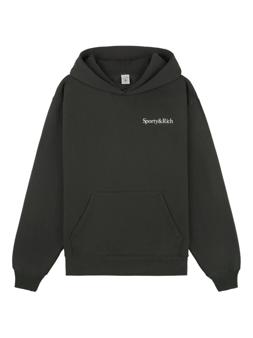 Sporty & Rich printed long-sleeve hoodie | Black | Image 1