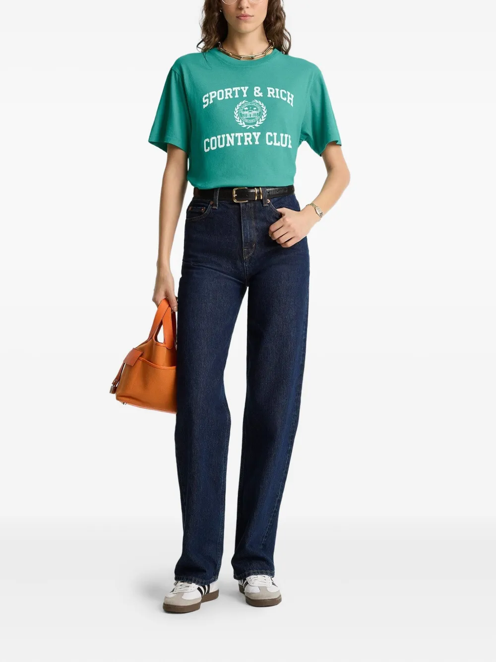 Sporty & Rich graphic-print cropped T-shirt | T-Shirts & Jersey Shirts | Image 2