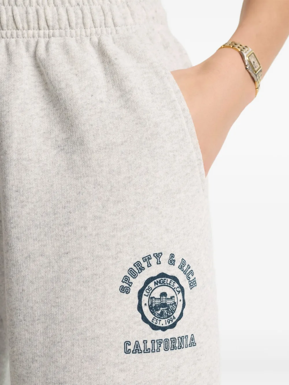 Sporty & Rich Trainingsbroek met logo Grijs