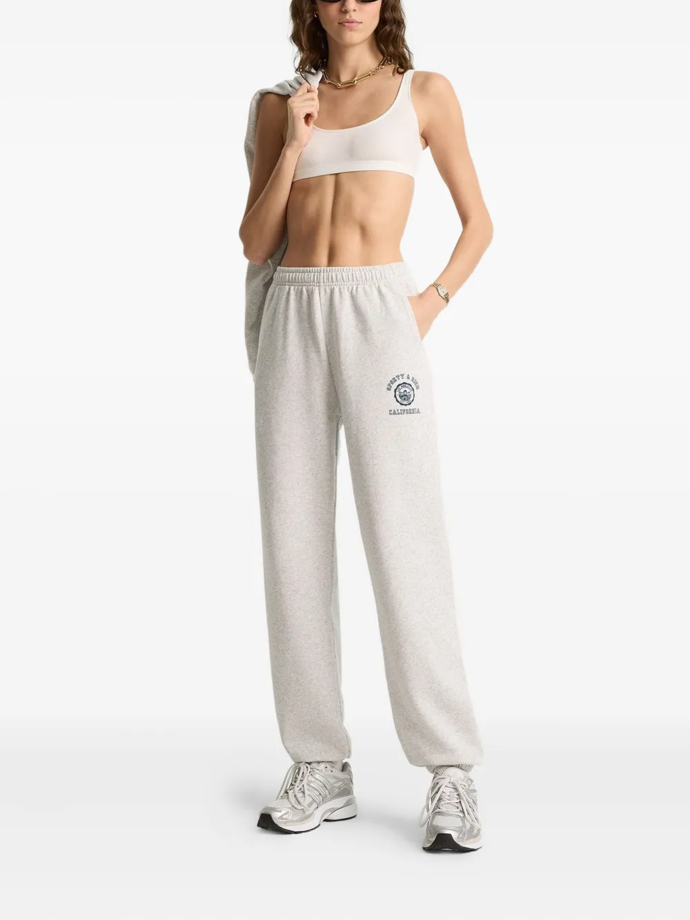Sporty & Rich california-logo track pants - Grijs