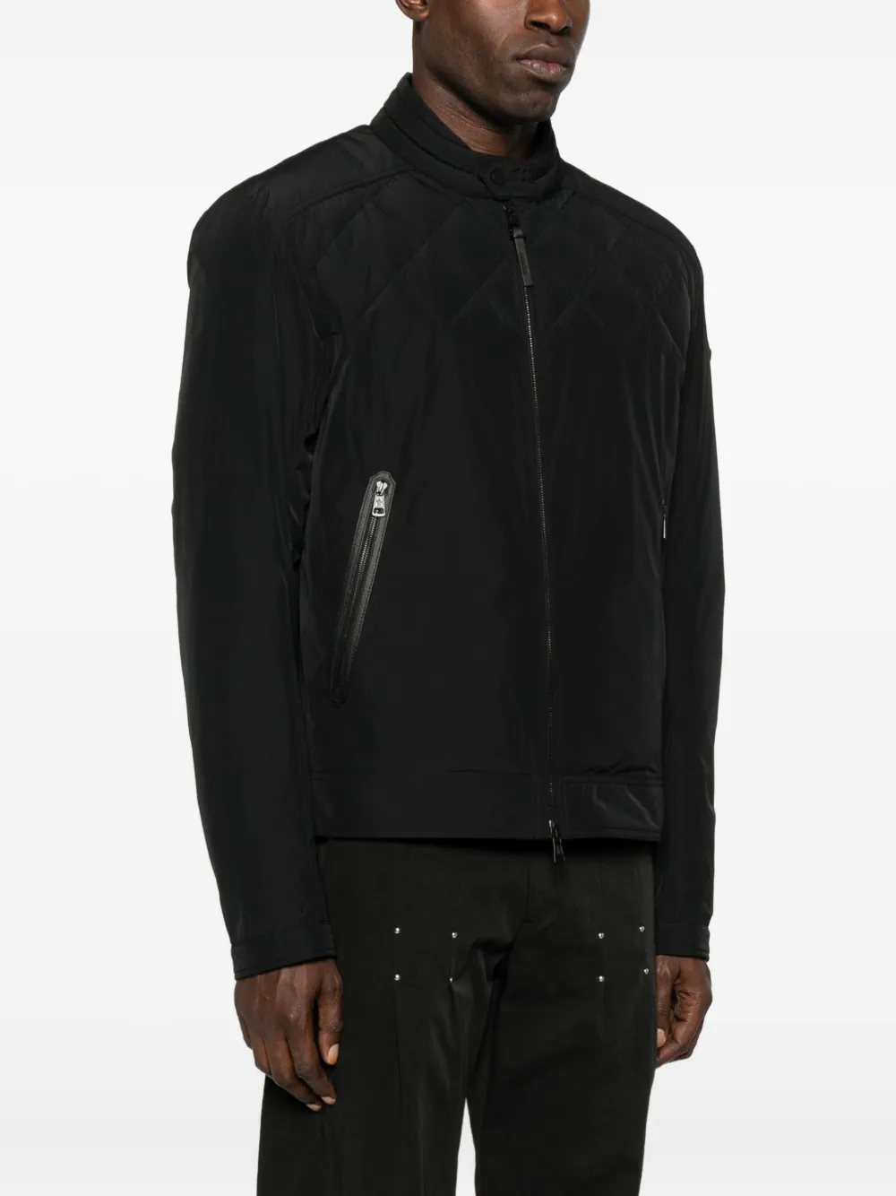 Moncler Gewatteerd jack met diamantpatroon Zwart