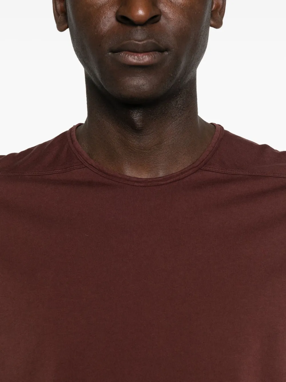 Rick Owens Drkshdw Round-neck Cotton T-shirt In Brown