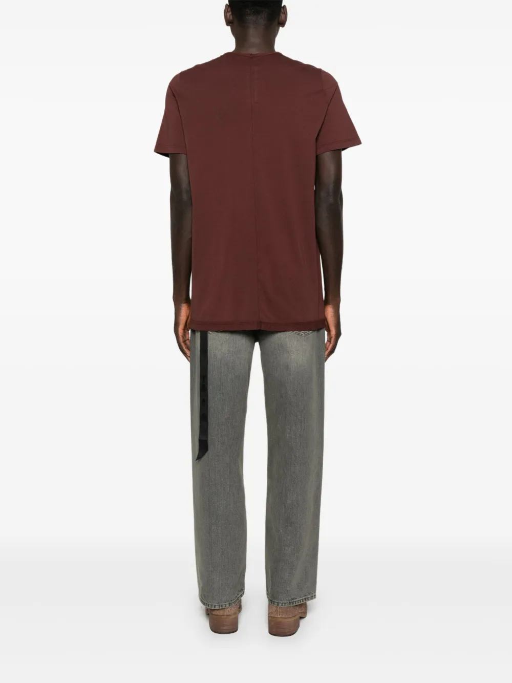 Rick Owens Drkshdw Round-neck Cotton T-shirt In Brown
