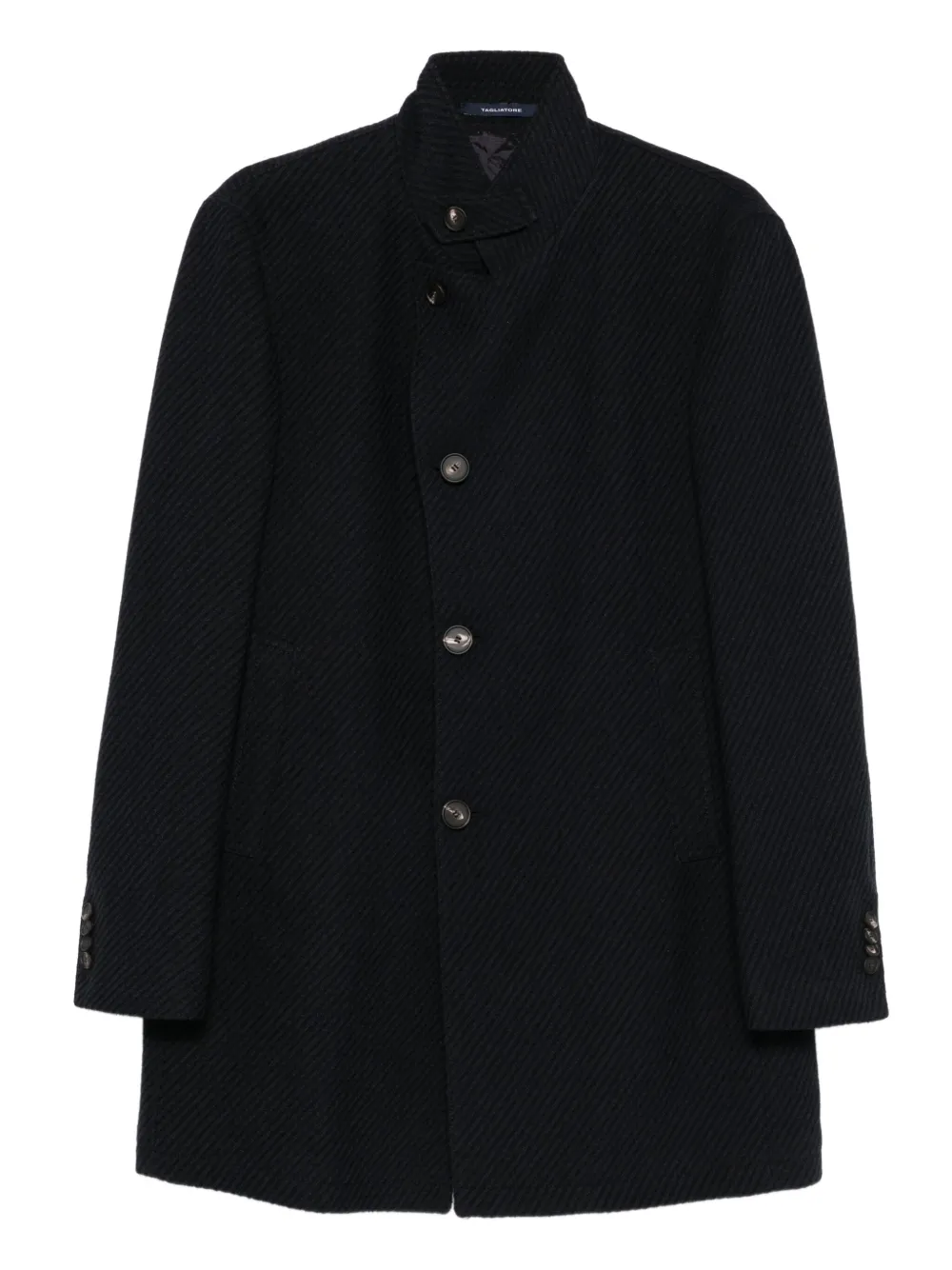 Tagliatore Gordon high-neck buttoned coat | Blue | Image 1