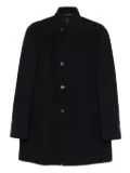 Tagliatore Gordon high-neck buttoned coat - Blue