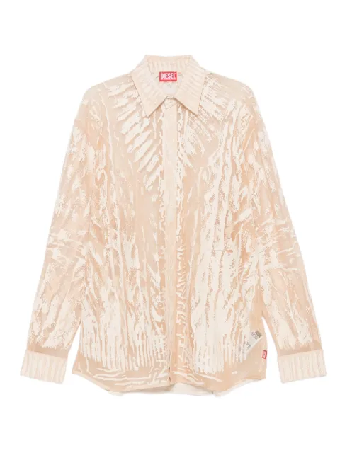 Diesel abstract-print long-sleeve blouse