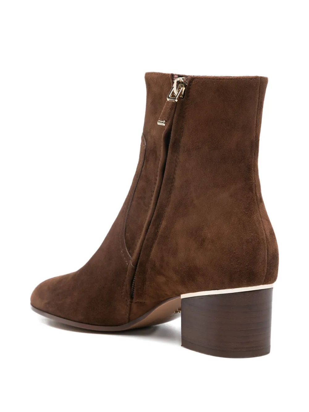 Lola Cruz Block-heel Suede Boots In Brown