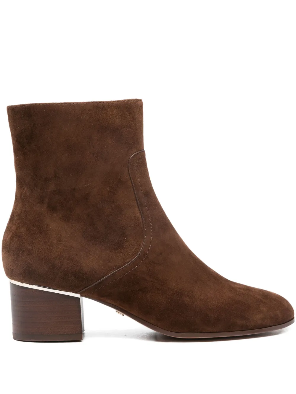 Lola Cruz Block-heel Suede Boots In Brown