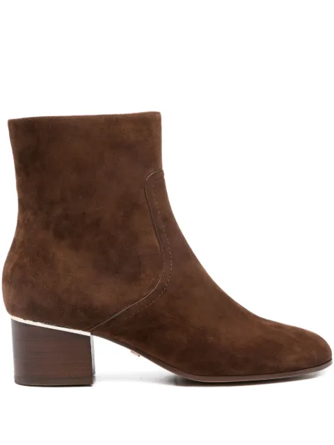 Lola Cruz block-heel suede boots