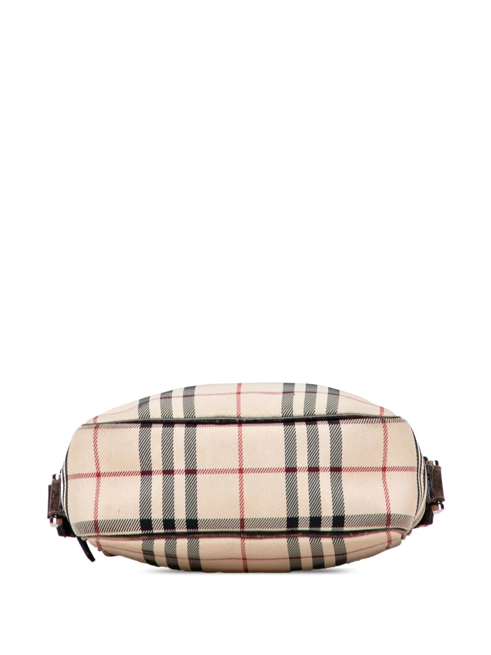 Pre-owned Burberry 2000-2017 House Check Canvas Crossbody Bag In Brown