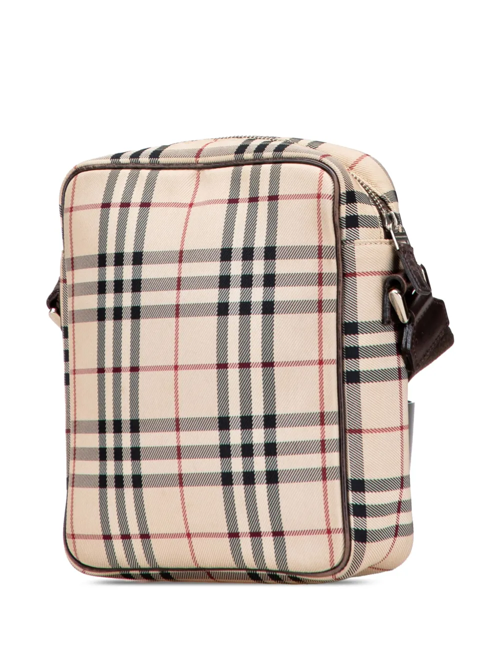 Pre-owned Burberry 2000-2017 House Check Canvas Crossbody Bag In Brown