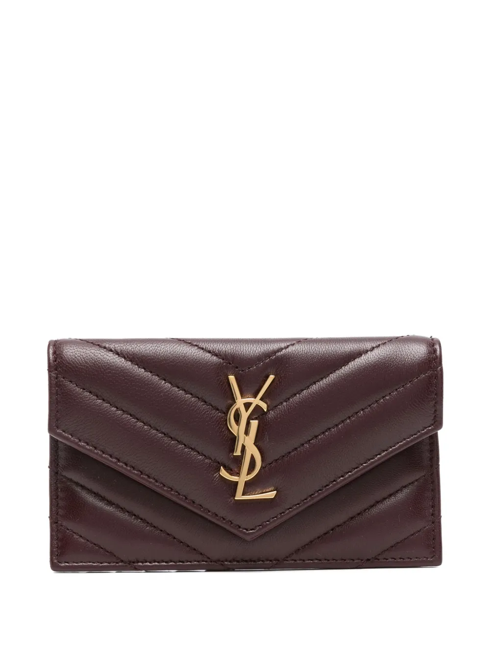 Saint Laurent Cassandre matelassé wallet | Brown | Image 1