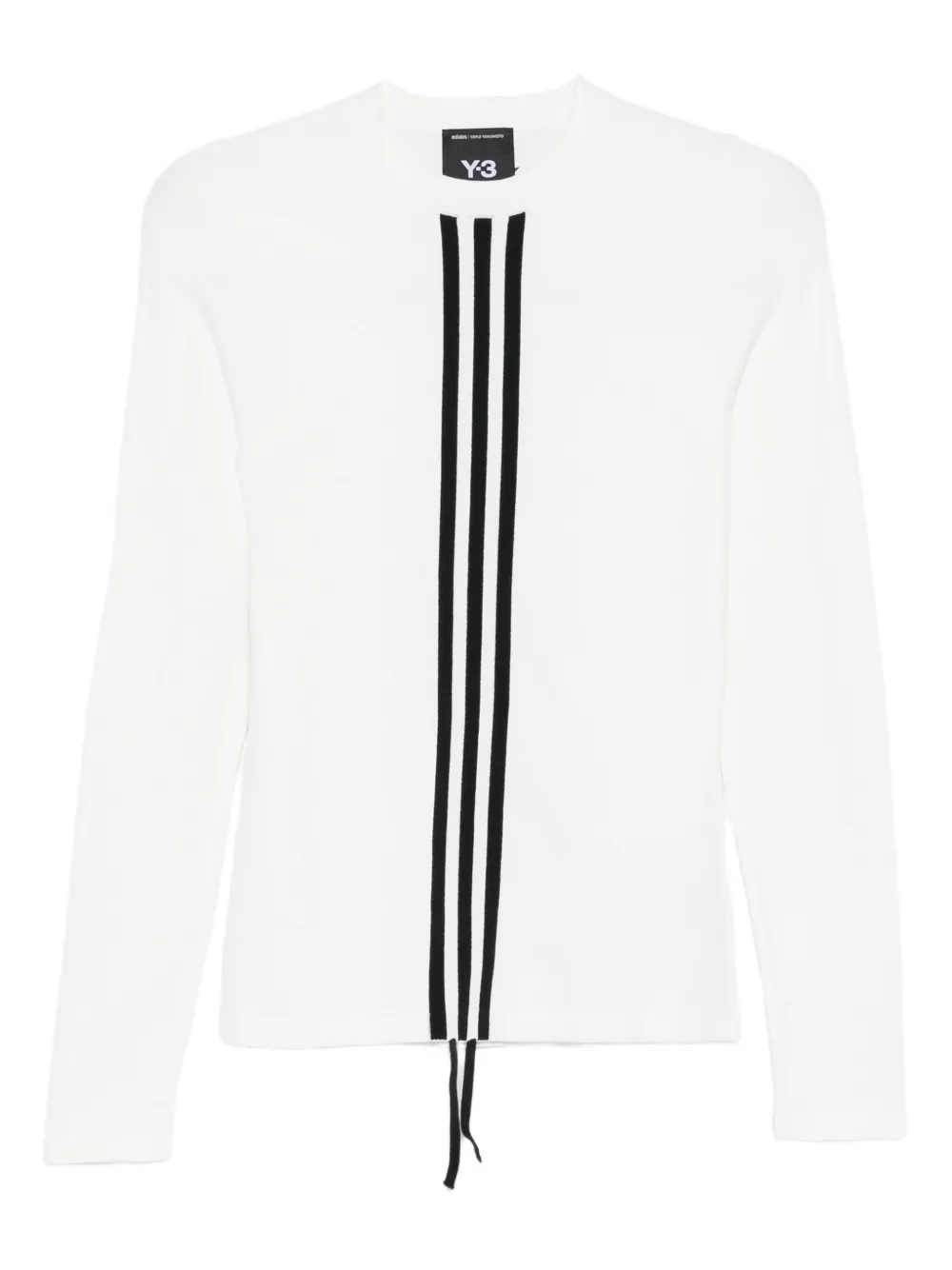 Y-3 stripe-detail long-sleeve T-shirt | White | Image 1