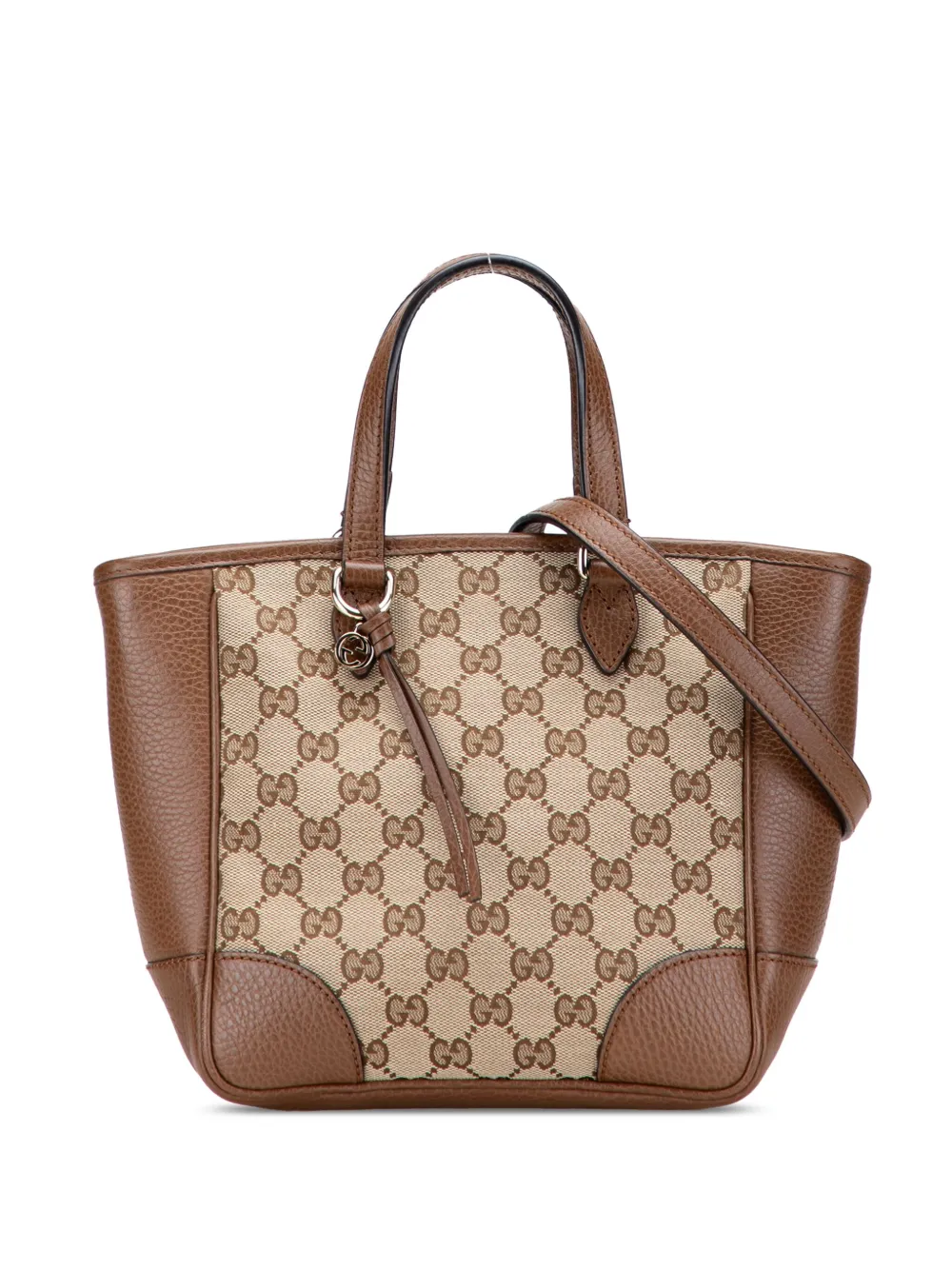 Gucci Pre-Owned 2000-2015 スモール GGキャンバス ブリー サッチェルバッグ - ブラウン Gucci Pre-Owned 2000-2015 スモール GGキャンバス ブリー サッチェルバッグ - ブラウン