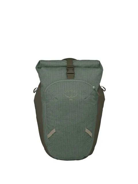 Osprey roll-top grid-pattern backpack
