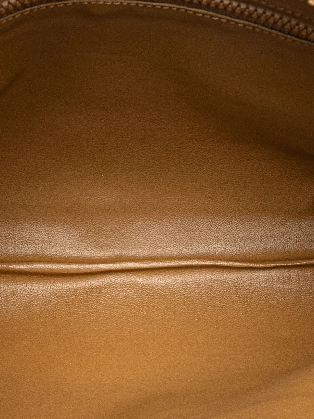 Pre-owned Celine 2006 Macadam Coated Canvas Clutch Bag In Brown