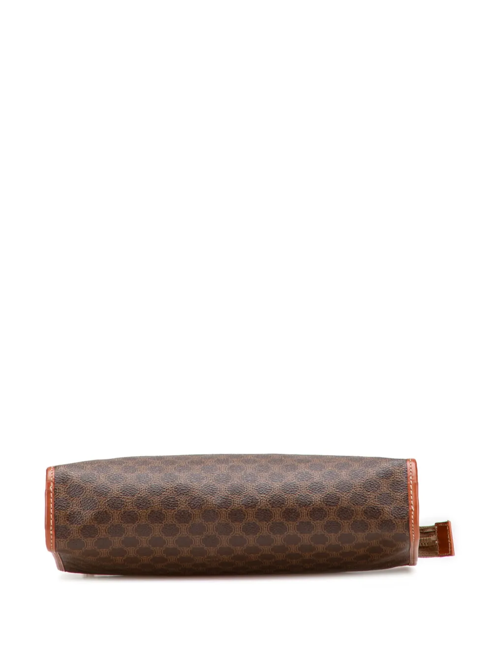 Pre-owned Celine 2006 Macadam Coated Canvas Clutch Bag In Brown