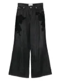 ERMANNO FIRENZE floral-embroidered jeans - Black